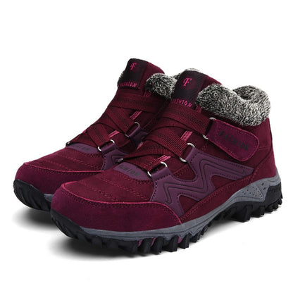 Chaussures d'hiver en coton pour femmes, velours chaud