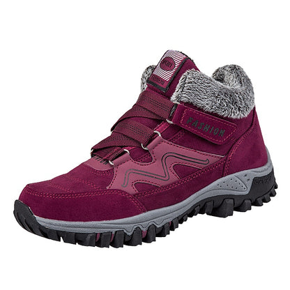 Chaussures d'hiver en coton pour femmes, velours chaud